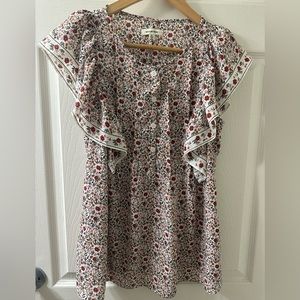 Max Studio Pink Floral Short Sleeve Blouse Size Small Brand-new without tags!
